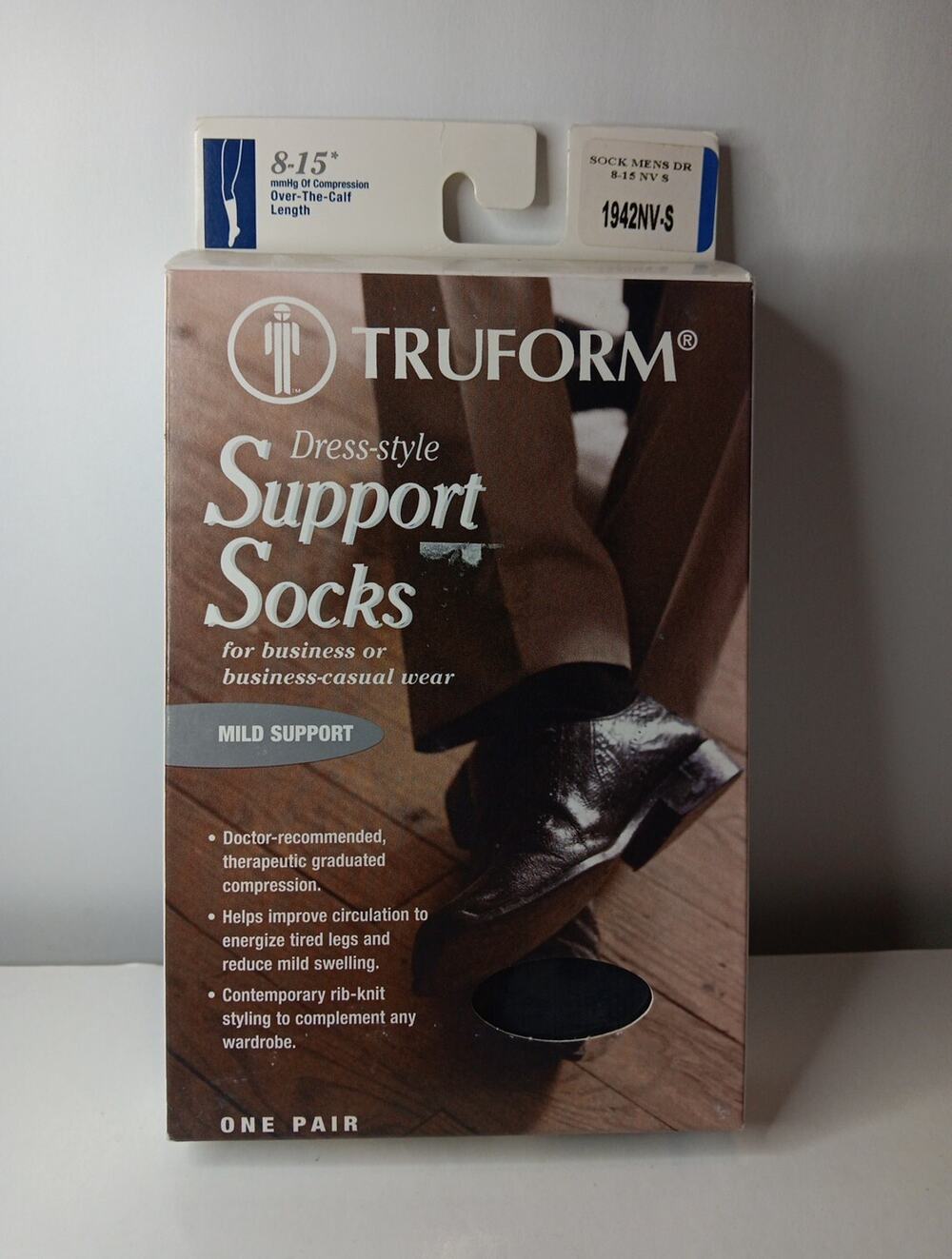 Truform Men's Socks Knee High Dress Style: 8-15 NAVY (1942NV-S)